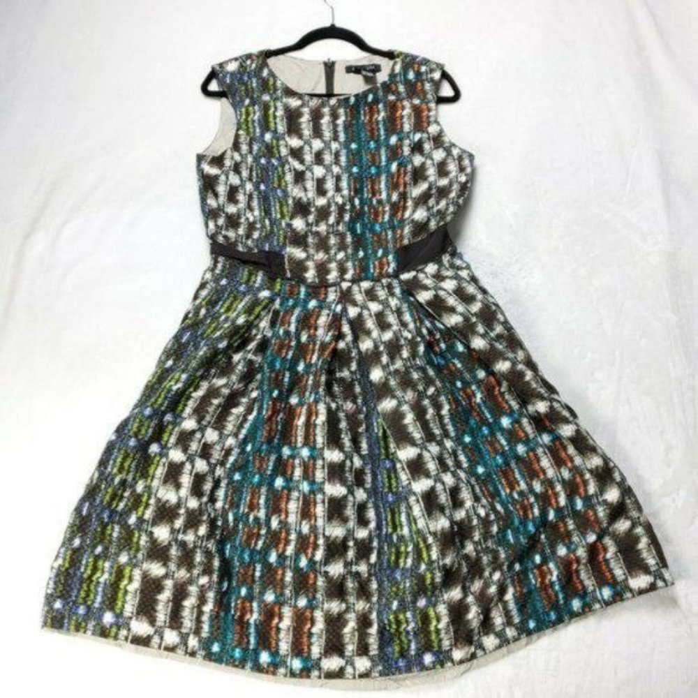 Etcetera Silk Wool Blend Dress  Womens Size 12 Colorful Multicolor
